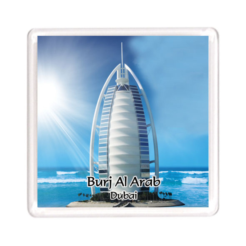 Ajooba Dubai Souvenir Magnet Burj Al Arab 0007, Transparent