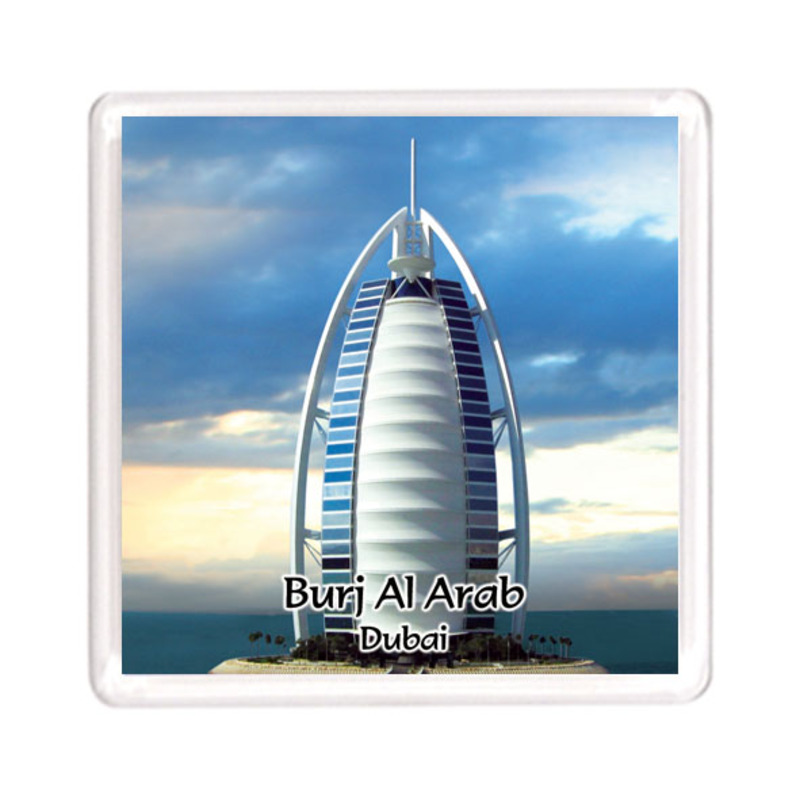 Ajooba Dubai Souvenir Magnet Burj Al Arab 0031, Transparent