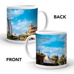 Ajooba Dubai Souvenir Mug Burj Al Arab 0032, White