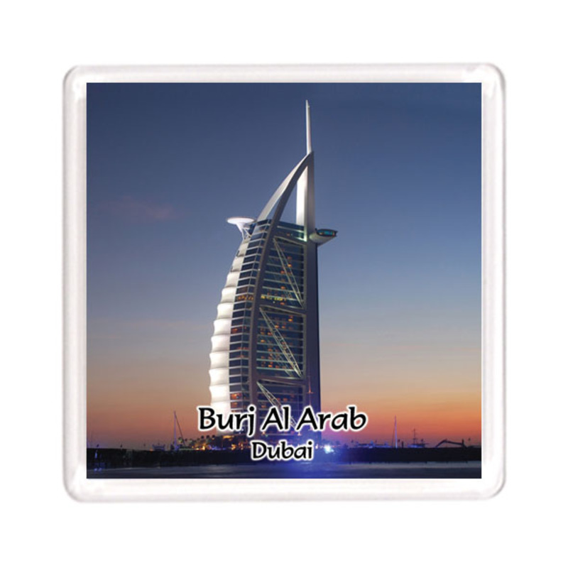 Ajooba Dubai Souvenir Magnet Burj Al Arab 0010, Transparent