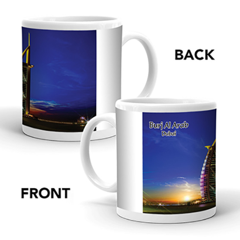 Ajooba Dubai Souvenir Mug Burj Al Arab 0043, White