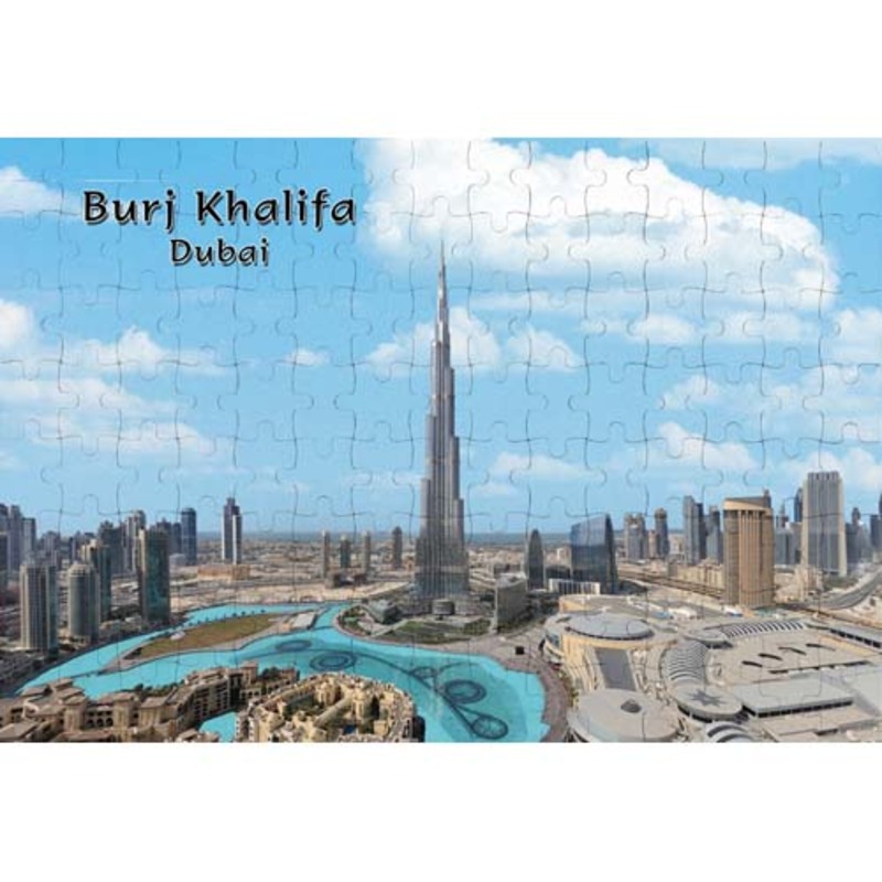 Ajooba Dubai Souvenir Puzzle Burj Khalifa 0028, White