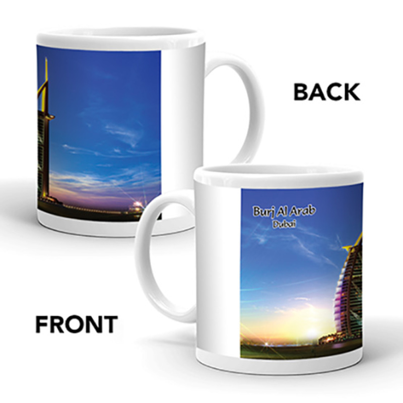 Ajooba Dubai Souvenir Mug Burj Al Arab 0042, White