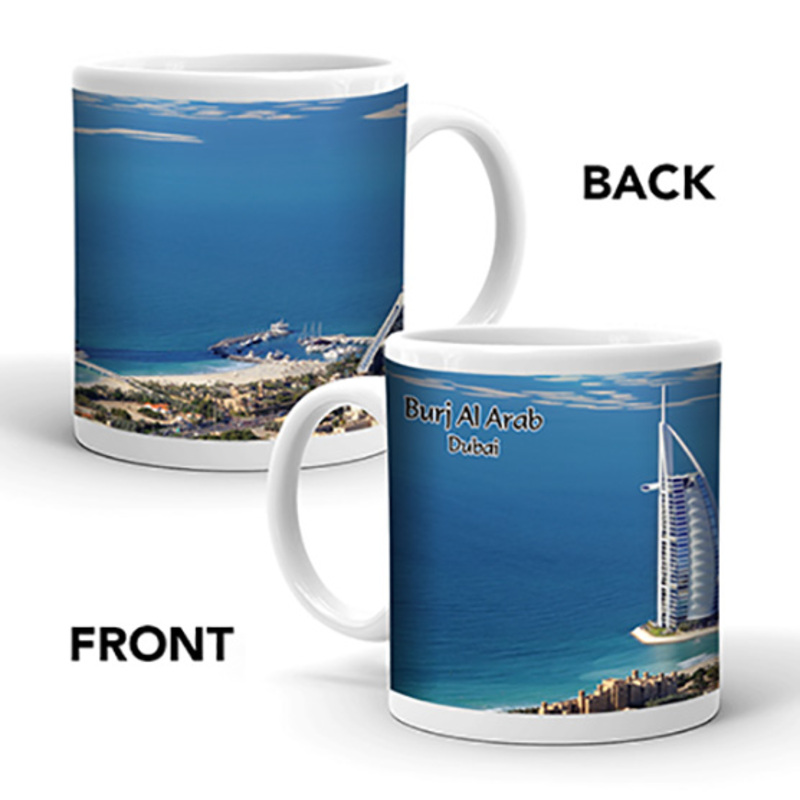 Ajooba Dubai Souvenir Mug Burj Al Arab 0005, White