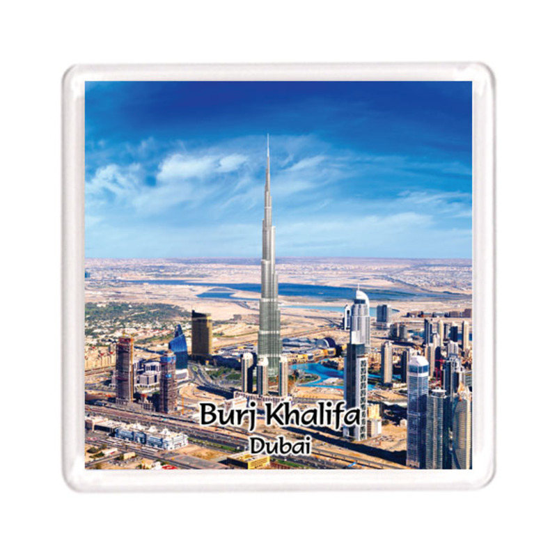 Ajooba Dubai Souvenir Magnet Burj Khalifa 0014, Transparent