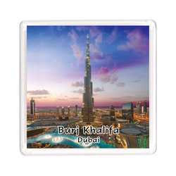 Ajooba Dubai Souvenir Magnet Burj Khalifa 0049, Transparent