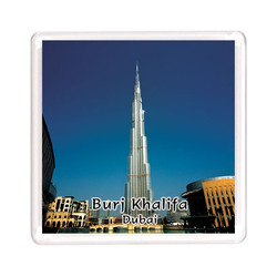 Ajooba Dubai Souvenir Magnet Burj Khalifa 0001, Transparent