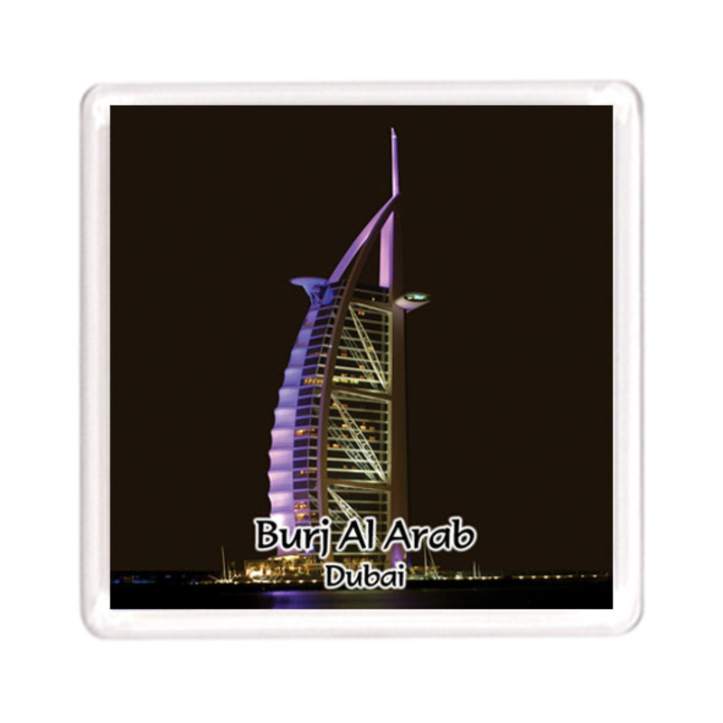 Ajooba Dubai Souvenir Magnet Burj Al Arab 0018, Transparent