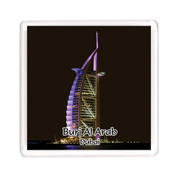 Ajooba Dubai Souvenir Magnet Burj Al Arab 0018, Transparent