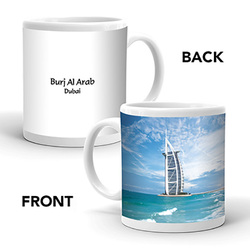 Ajooba Dubai Souvenir Mug Burj Al Arab 0060, White