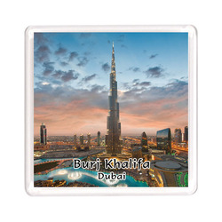 Ajooba Dubai Souvenir Magnet Burj Khalifa 0053, Transparent