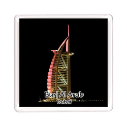 Ajooba Dubai Souvenir Magnet Burj Al Arab 0020, Transparent