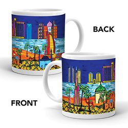 Ajooba Dubai Art Mug 54, White