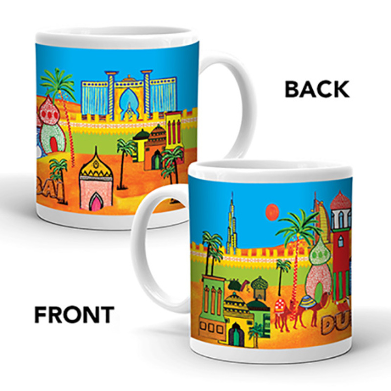 Ajooba Dubai Art Mug 36, White