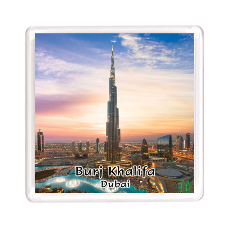 Ajooba Dubai Souvenir Magnet Burj Khalifa 0052, Transparent