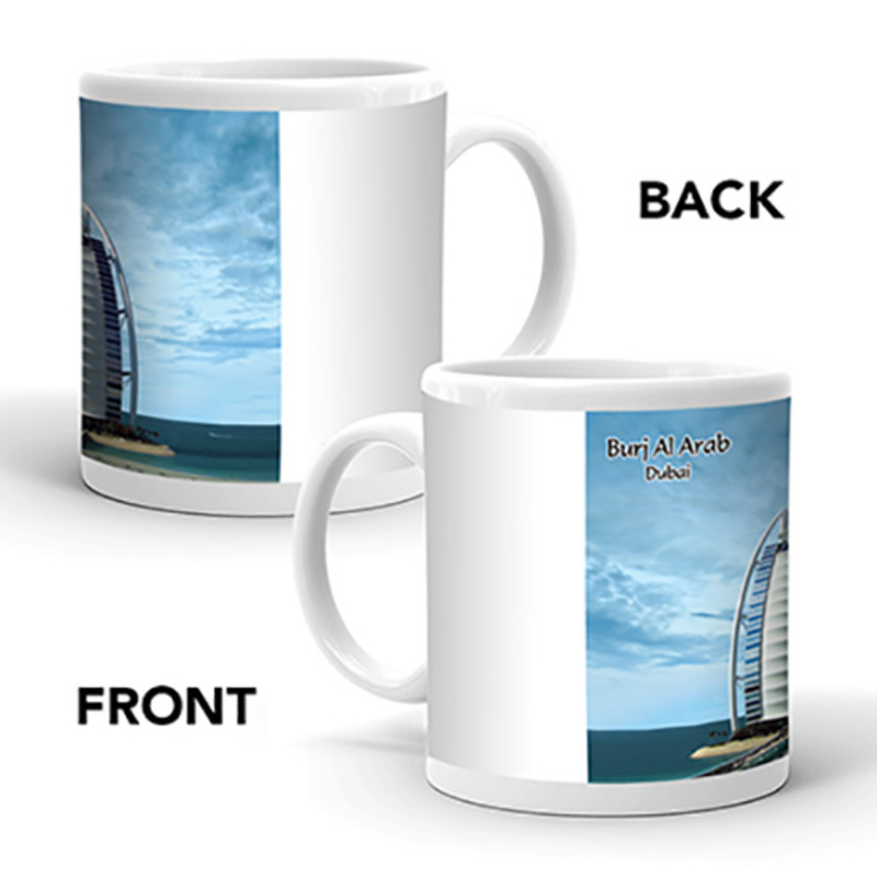 Ajooba Dubai Souvenir Mug Burj Al Arab 0030, White