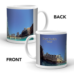 Ajooba Dubai Souvenir Mug Burj Khalifa 0005, White