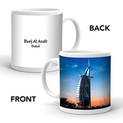 Ajooba Dubai Souvenir Mug Burj Al Arab 0049, White