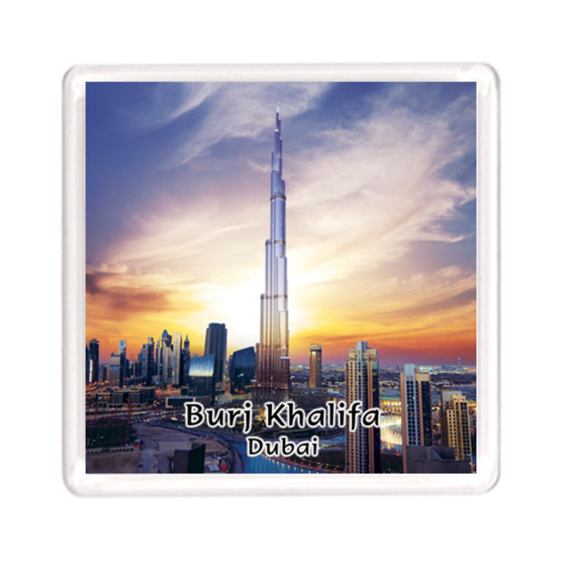 Ajooba Dubai Souvenir Magnet Burj Khalifa 0017, Transparent