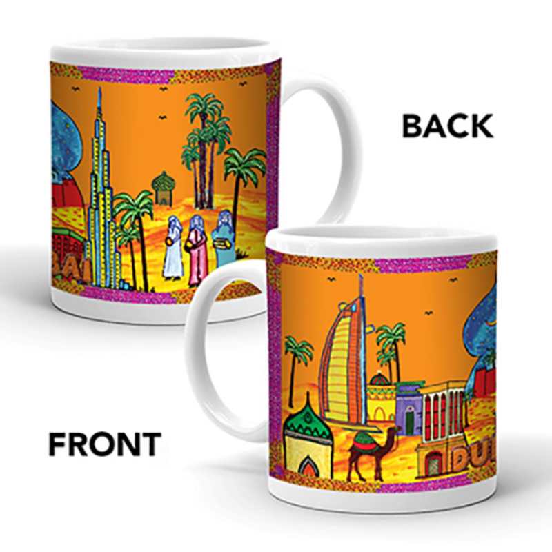 Ajooba Dubai Art Mug B07, White