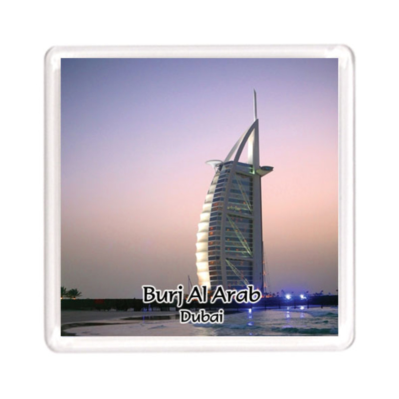 Ajooba Dubai Souvenir Magnet Burj Al Arab 0011, Transparent