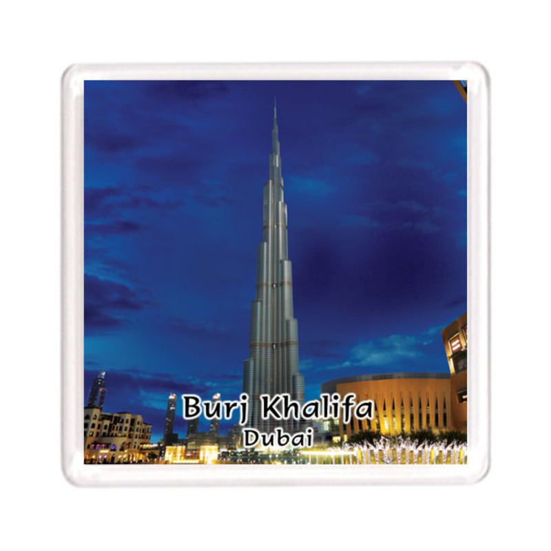 Ajooba Dubai Souvenir Magnet Burj Khalifa 0018, Transparent