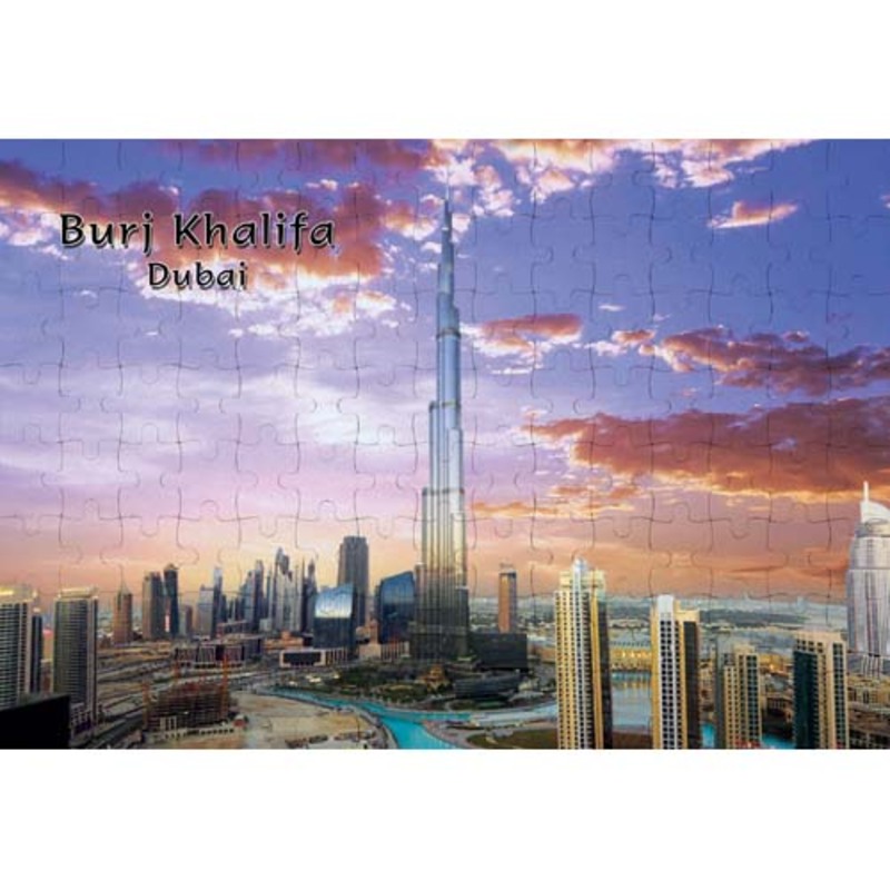 Ajooba Dubai Souvenir Puzzle Burj Khalifa 0002, White