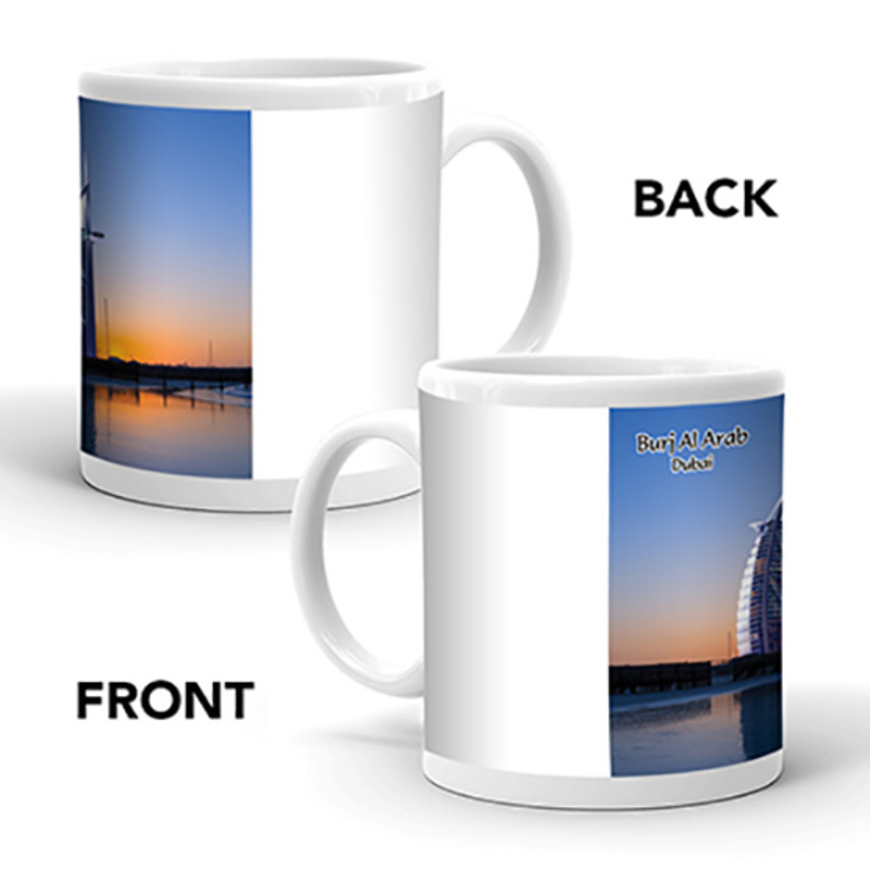 Ajooba Dubai Souvenir Mug Burj Al Arab 0009, White