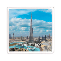 Ajooba Dubai Souvenir Magnet Burj Khalifa 0038, Transparent