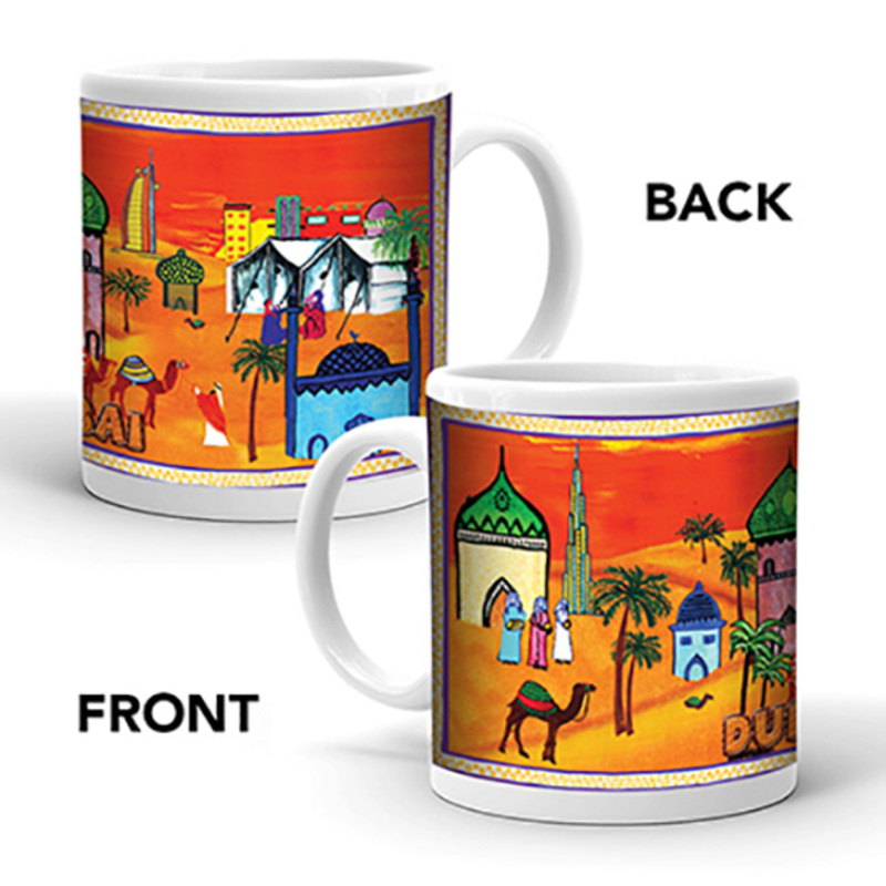 Ajooba Dubai Art Mug B108, White