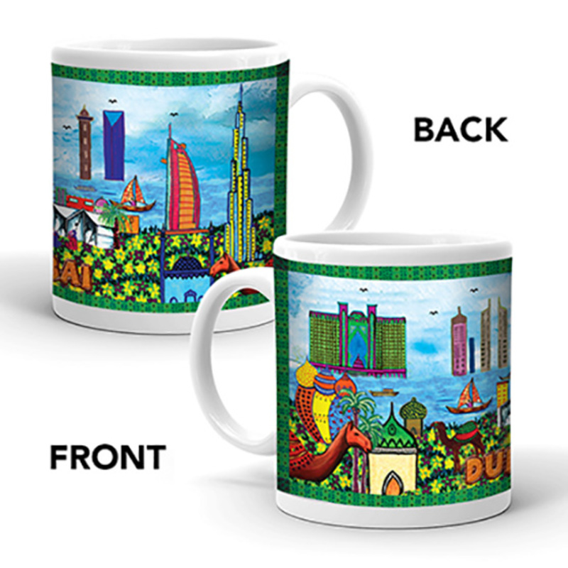 Ajooba Dubai Art Mug B27, White