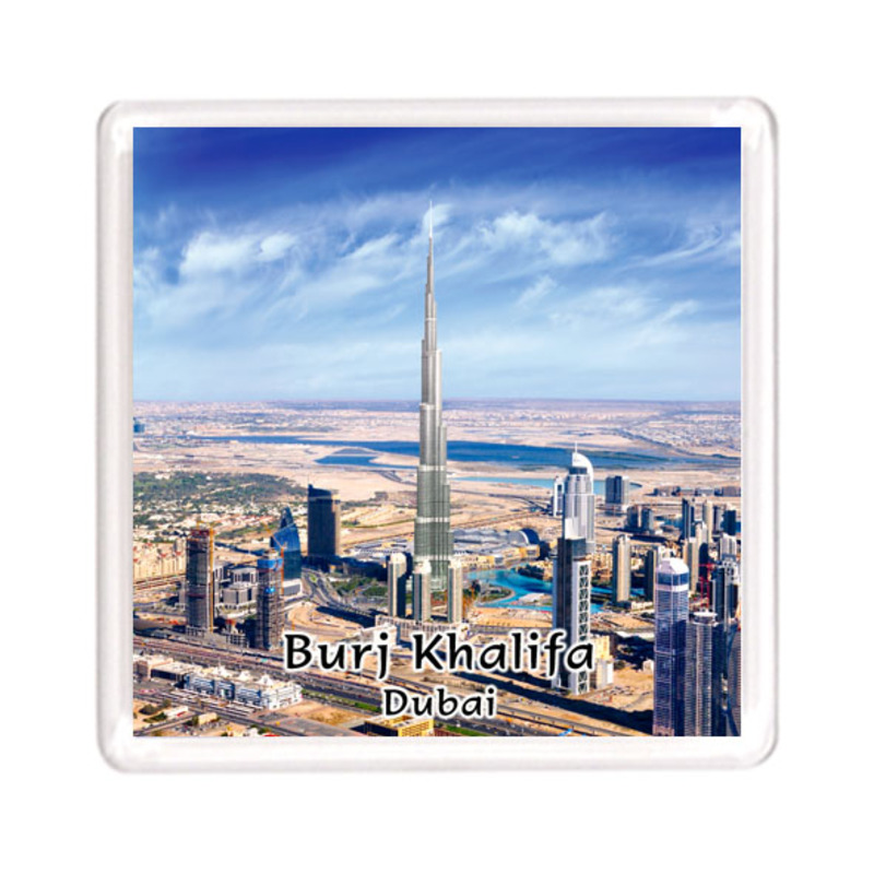 Ajooba Dubai Souvenir Magnet Burj Khalifa 0023, Transparent
