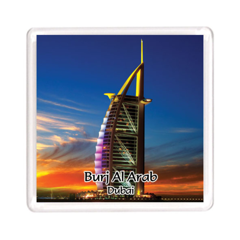 Ajooba Dubai Souvenir Magnet Burj Al Arab 0041, Transparent