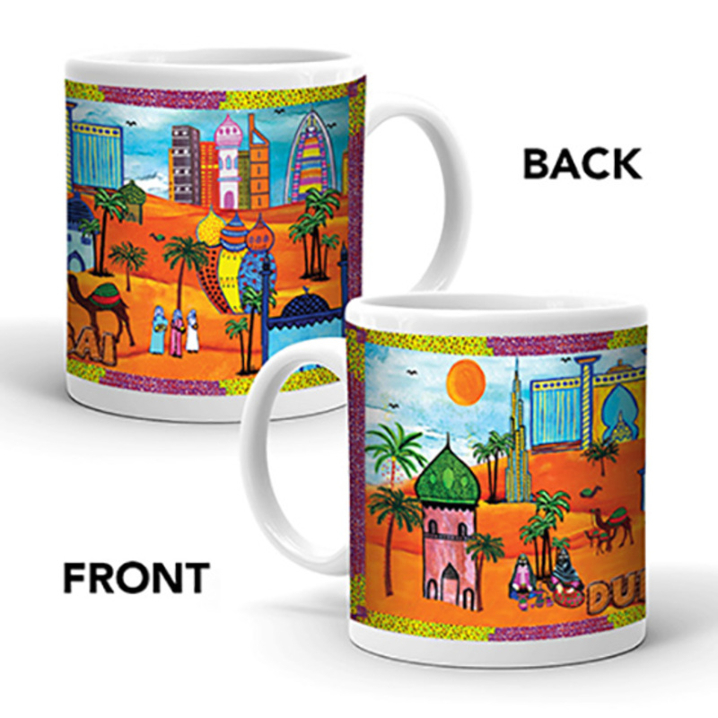 Ajooba Dubai Art Mug B09, White