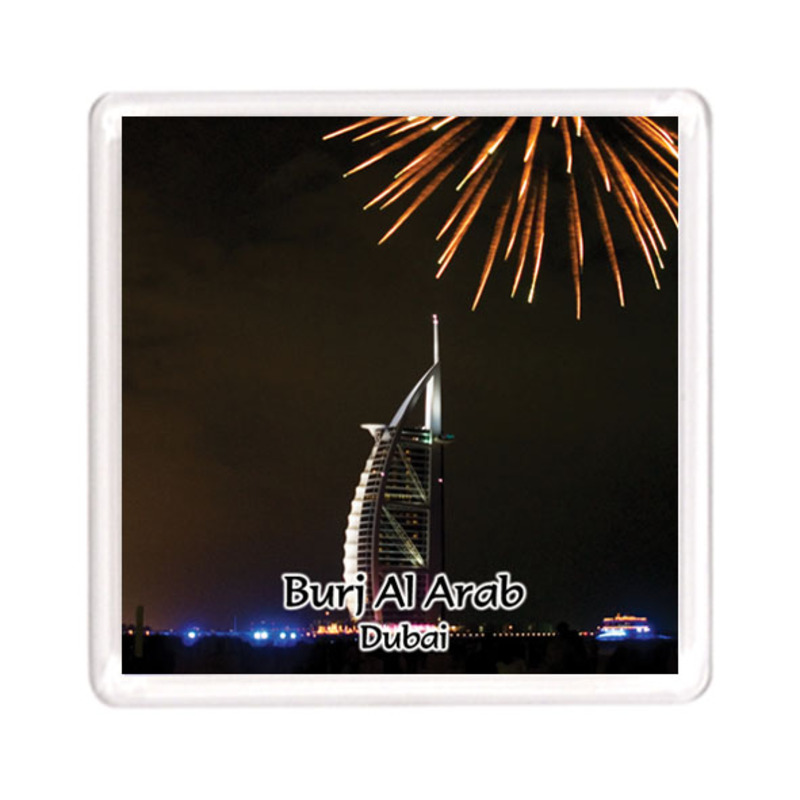 Ajooba Dubai Souvenir Magnet Burj Al Arab 0022, Transparent