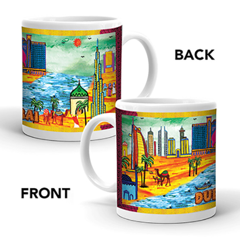 Ajooba Dubai Art Mug B59, White