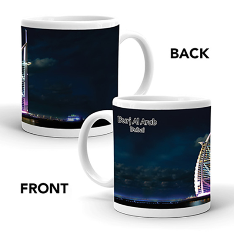 Ajooba Dubai Souvenir Mug Burj Al Arab 0026, White