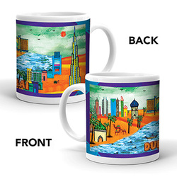 Ajooba Dubai Art Mug B43, White