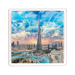 Ajooba Dubai Souvenir Magnet Burj Khalifa 0032, Transparent