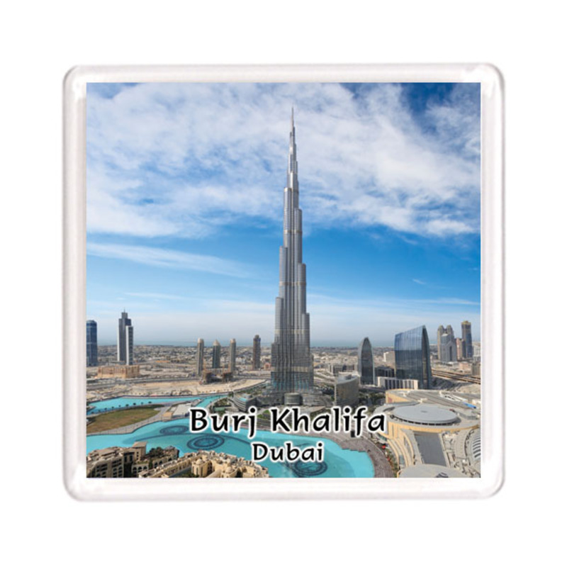 Ajooba Dubai Souvenir Magnet Burj Khalifa 0040, Transparent