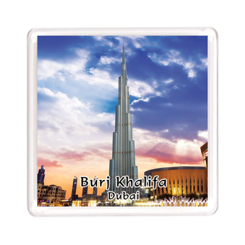 Ajooba Dubai Souvenir Magnet Burj Khalifa 0009, Transparent