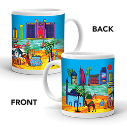 Ajooba Dubai Art Mug 52, White