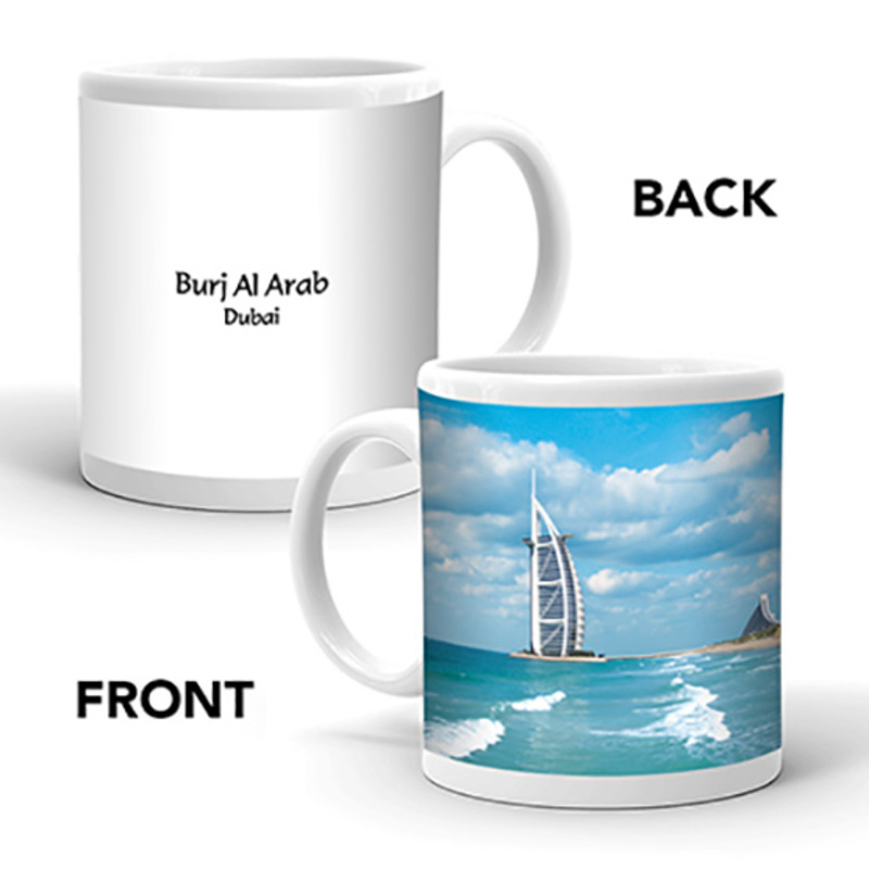 Ajooba Dubai Souvenir Mug Burj Al Arab 0061, White