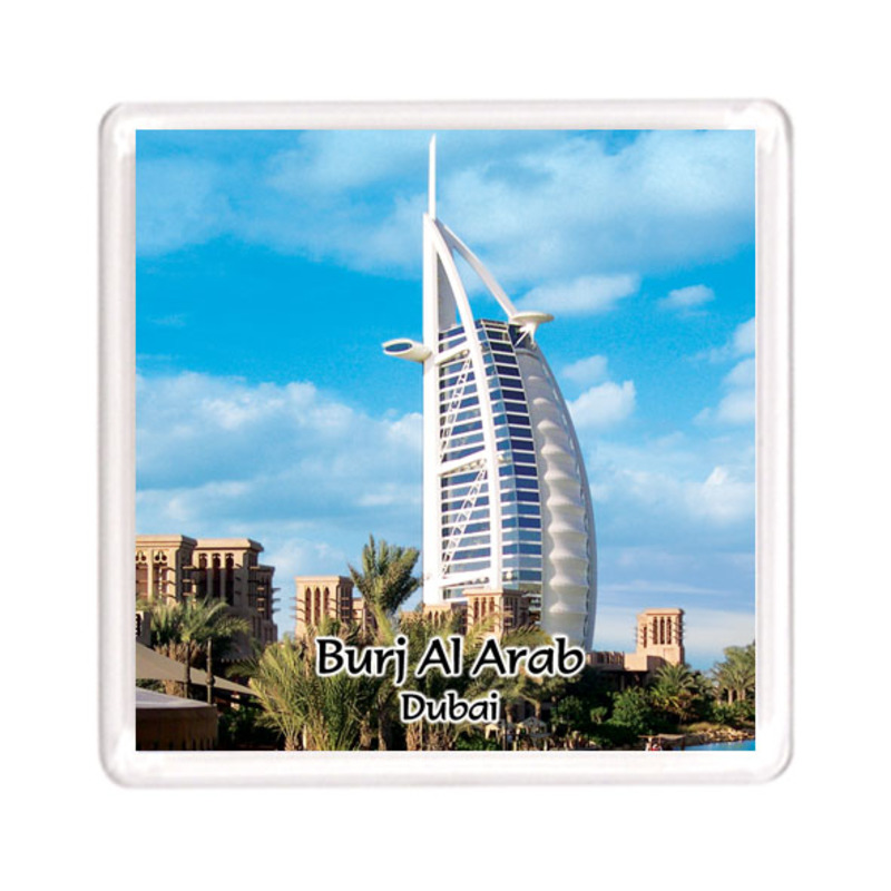 Ajooba Dubai Souvenir Magnet Burj Al Arab 0032, Transparent