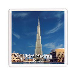 Ajooba Dubai Souvenir Magnet Burj Khalifa 0006, Transparent