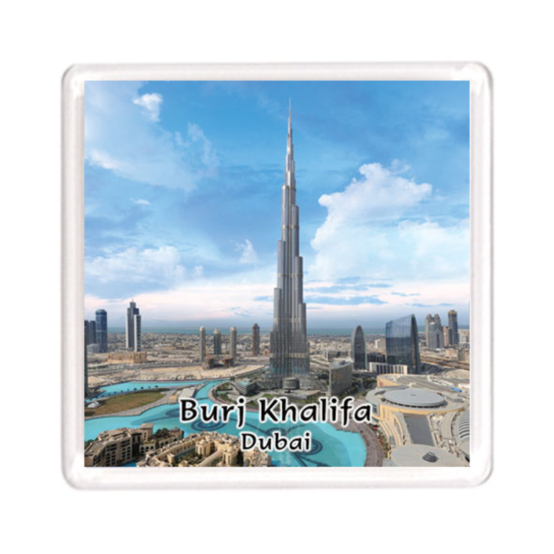 Ajooba Dubai Souvenir Magnet Burj Khalifa 0029, Transparent