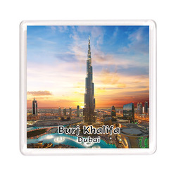 Ajooba Dubai Souvenir Magnet Burj Khalifa 0042, Transparent