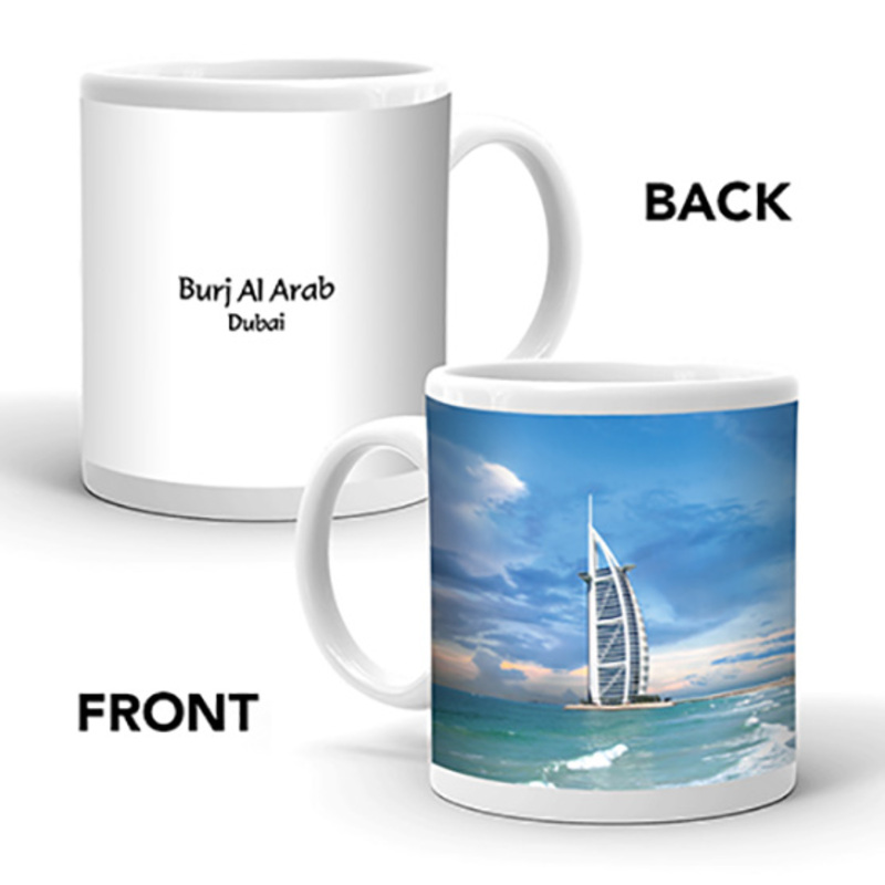 Ajooba Dubai Souvenir Mug Burj Al Arab 0059, White