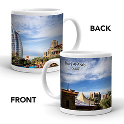 Ajooba Dubai Souvenir Mug Burj Al Arab 0034, White