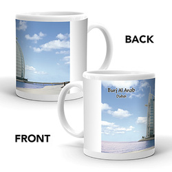 Ajooba Dubai Souvenir Mug Burj Al Arab 0021, White